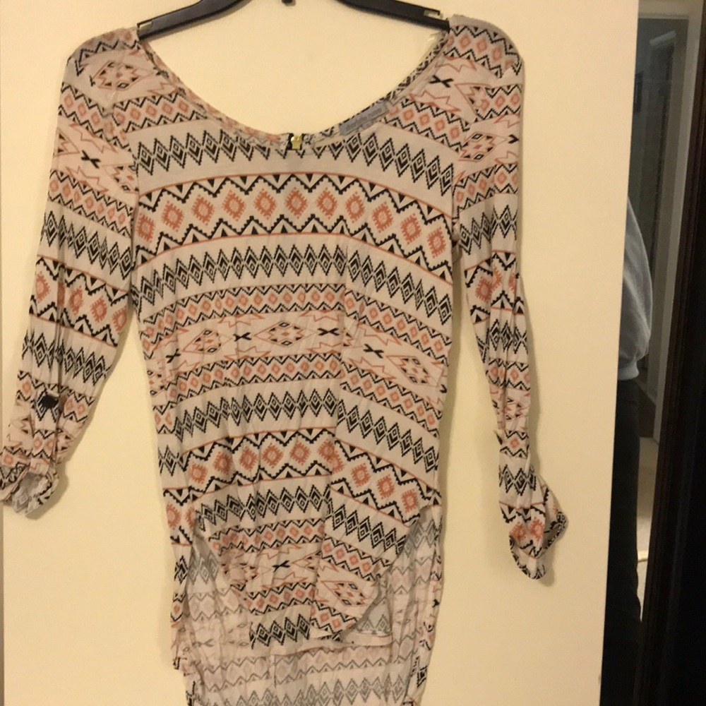 Aztec pattern long sleeve shirt